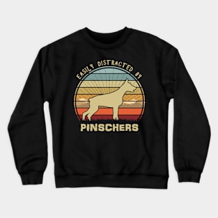 Easily Distracted By Pinschers Crewneck Sweatshirt